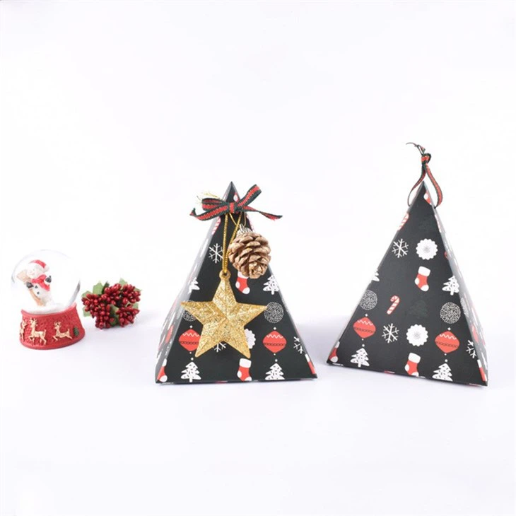 Christmas Small Gift Wrapping Triangle Box