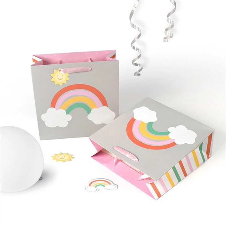 Cute Cartoon Clouds Rainbow Thickened White Card Gift Carton
