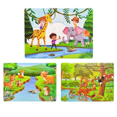 Podlahové puzzle s plochým rámem